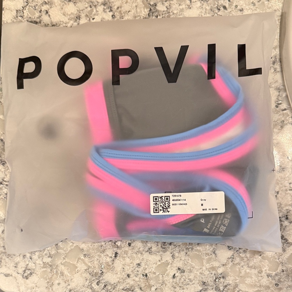 NWT Set • Popvil ColorSoft™ V-Neck Sports Bra and High-Waist Leggings • Medium - Picture 6 of 7